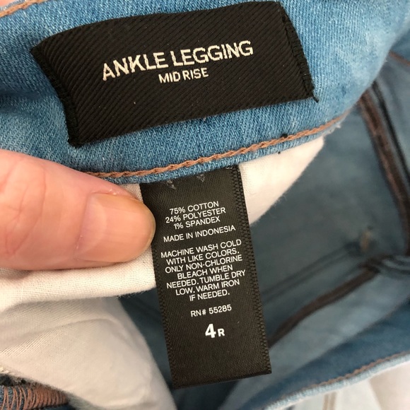 NWT Express Contrast Panel Destroyed Ankle Legging - Picture 7 of 8